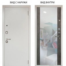 Люкс 3К металл Снежно-белый / Агат Вельвет белый горизонт