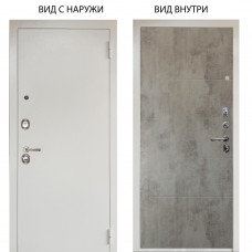 Люкс 3К металл Снежно-белый / Агат Светлый бетон