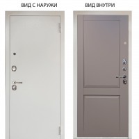 Люкс 3К металл Снежно-белый / Ариана Серая эмаль