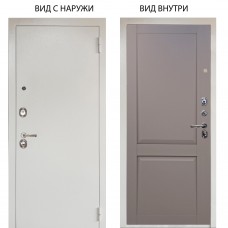 Люкс 3К металл Снежно-белый / Ариана Серая эмаль