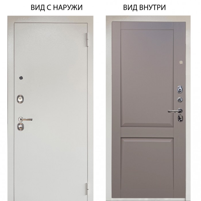 Люкс 3К металл Снежно-белый / Ариана Серая эмаль