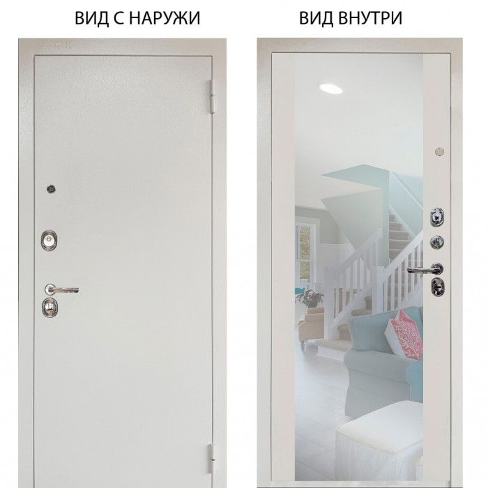 Люкс 3К металл Снежно-белый / Вояж Белое дерево