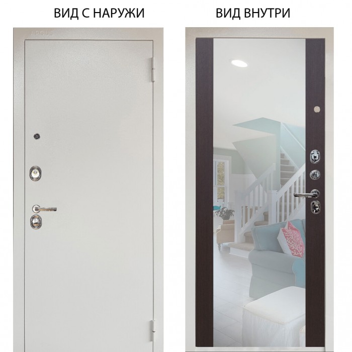 Люкс 3К металл Снежно-белый / Вояж Венге