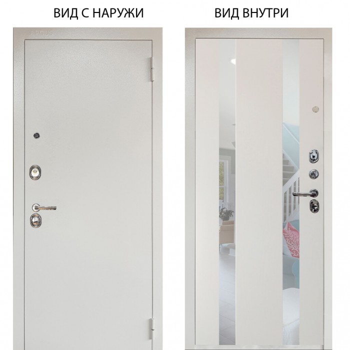 Люкс 3К металл Снежно-белый / Дуэт Белое дерево вставки Николь