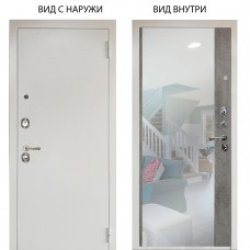 Люкс 3К металл Снежно-белый / Магнум Светлый бетон