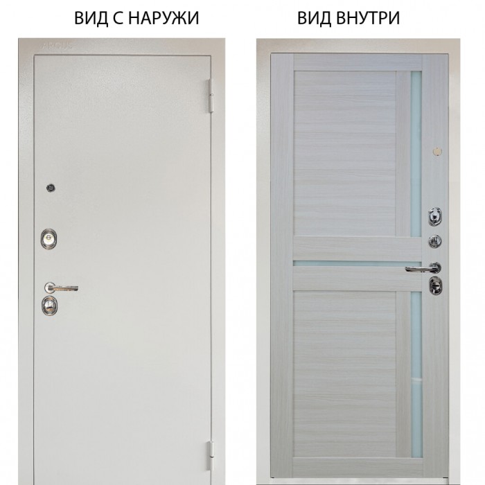 Люкс 3К металл Снежно-белый / Мирра Белая лиственница