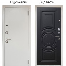 Люкс 3К металл Снежно-белый / Могадиш Черный софт