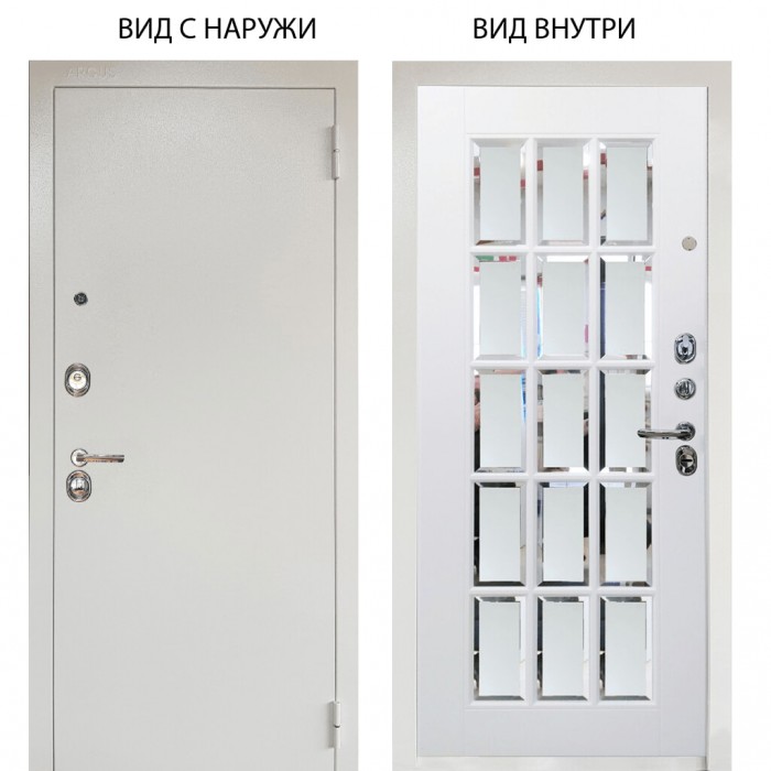 Люкс 3К металл Снежно-белый / Мэрелин Софт милк с фацетом и пескоструем