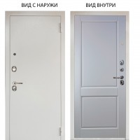 Люкс 3К металл Снежно-белый / Соренто Белая эмаль