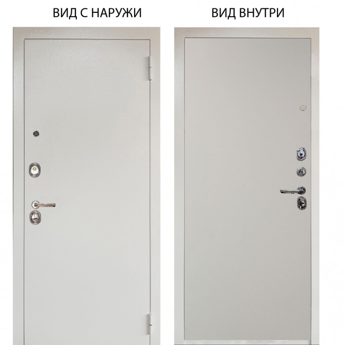 Входная дверь ARGUS Люкс 3К металл Снежно-белый внутренняя Элегант Софт милк
