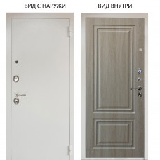 Люкс 3К металл Снежно-белый / Элион Дуб филадельфия крем