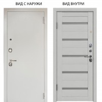 Люкс 3К металл Снежно-белый / Александра Серый винил