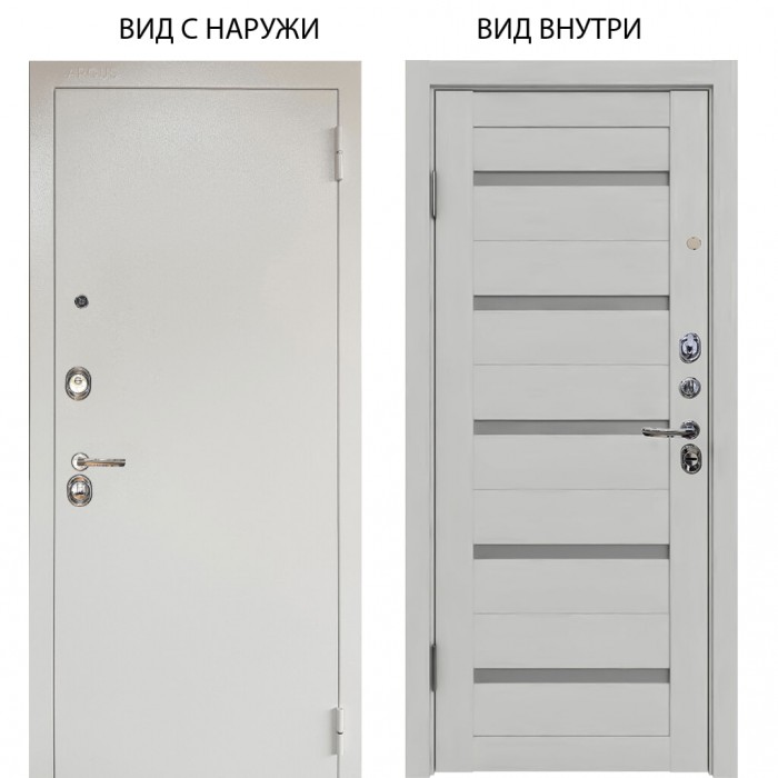 Люкс 3К металл Снежно-белый / Александра Серый винил