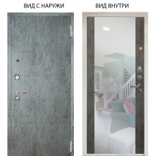 Люкс 3К / Агат Темный бетон / Агат Вельвет белый горизонт