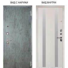 Люкс 3К / Агат Темный бетон / Дуэт Белое дерево вставки Изабель