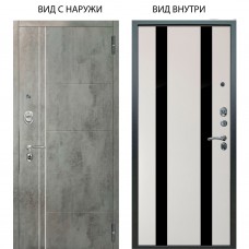 Люкс 3К / Агат Темный бетон / Дуэт Белое дерево вставки кензо