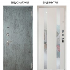 Люкс 3К / Агат Темный бетон / Дуэт Белое дерево вставки Николь