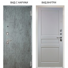 Люкс 3К / Агат Темный бетон / Каролина Белая эмаль