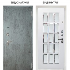 Люкс 3К / Агат Темный бетон / Мэрелин Софт милк с фацетом и пескоструем