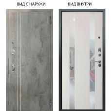 Люкс 3К / Агат Темный бетон / Дуэт Белое дерево вставки Николь