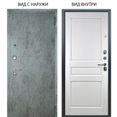 Люкс 3К / Агат Темный бетон / Каролина Белая эмаль