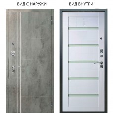 Люкс 3К / Агат Темный бетон / Александра Белый глянец