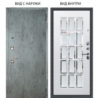 Люкс 3К / Агат Темный бетон / Мэрелин Софт милк зеркало с фацетом и пескоструем