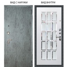 Люкс 3К / Агат Темный бетон / Мэрелин Софт милк зеркало с фацетом и пескоструем
