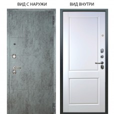 Люкс 3К / Агат Темный бетон / Соренто Белая эмаль