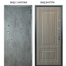 Люкс 3К / Агат Темный бетон / Элион Дуб филадельфия крем
