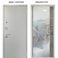 Люкс 3К / Агат Вельвет белый горизонт / Магнум Светлый бетон