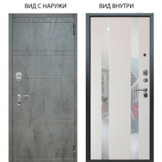 Люкс 3К / Агат Вельвет белый горизонт / Дуэт Белое дерево вставки Николь