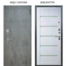 Люкс 3К / Агат Вельвет белый горизонт / Александра Белый глянец
