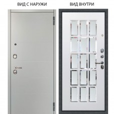 Люкс 3К / Агат Вельвет белый горизонт / Мэрелин Софт милк зеркало с фацетом и пескоструем