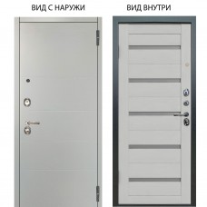 Люкс 3К / Агат Вельвет белый горизонт / Александра Серый винил