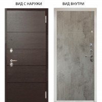 Люкс 3К / Агат венге горизонт / Агат Светлый бетон