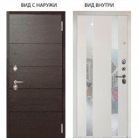 Люкс 3К / Агат венге горизонт / Дуэт Белое дерево вставки Николь