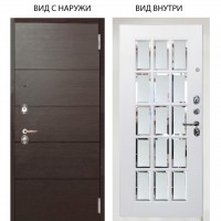 Люкс 3К / Агат венге горизонт / Мэрелин Софт милк с фацетом и пескоструем