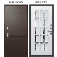 Люкс 3К / Агат Венге горизонт / Мэрелин Софт милк зеркало с фацетом и пескоструем