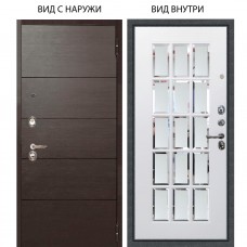 Люкс 3К / Агат Венге горизонт / Мэрелин Софт милк зеркало с фацетом и пескоструем