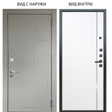 Люкс 3К / Эксперт Рустик соломенный - бетон урбан милк / Гауда Роял Вуд Белый