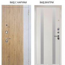Люкс 3К / Эксперт Рустик соломенный - бетон урбан милк / Дуэт Белое дерево вставки Изабель