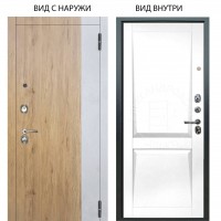 Люкс 3К / Эксперт Рустик соломенный - бетон урбан милк / Ариана Белая эмаль