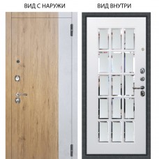 Люкс 3К / Эксперт Рустик соломенный - бетон урбан милк / Мэрелин Софт милк зеркало с фацетом и пескоструем