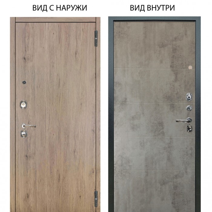 Люкс 3К / Элегант Рустик соломенный / Агат Светлый бетон