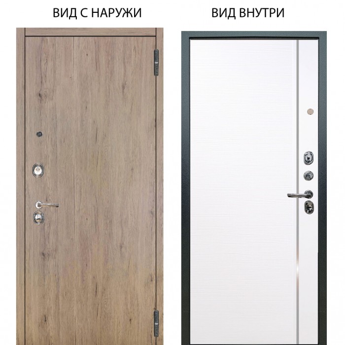 Люкс 3К / Элегант Рустик соломенный / Гауда Роял вуд белый