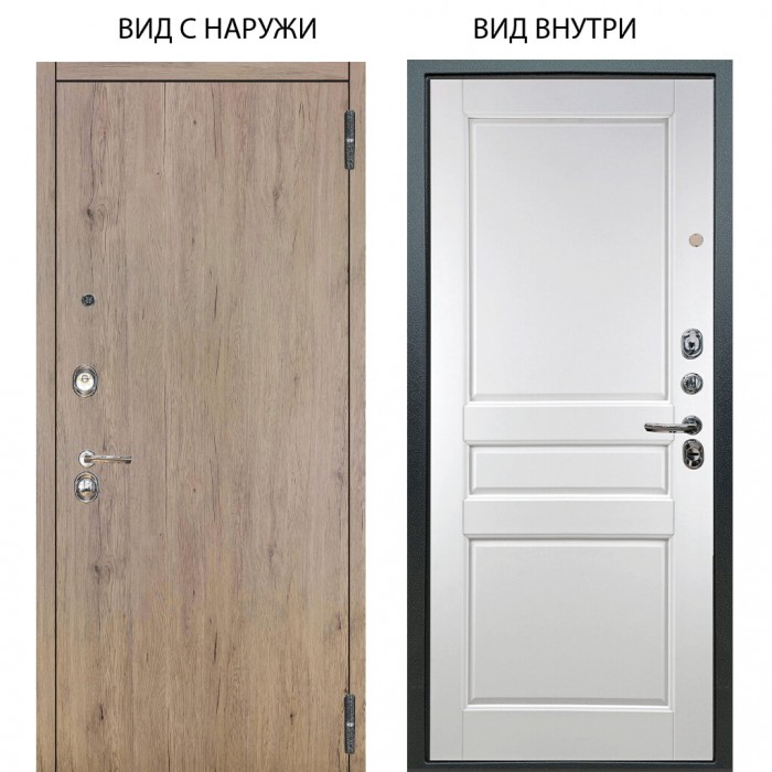 Люкс 3К / Элегант Рустик соломенный / Каролина Белая эмаль