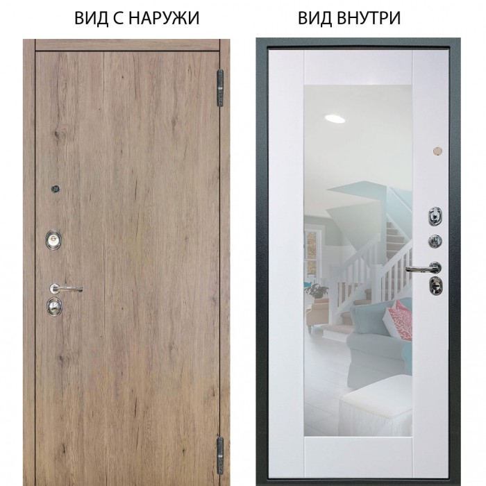 Люкс 3К / Элегант Рустик соломенный / Милли Роял вуд белый