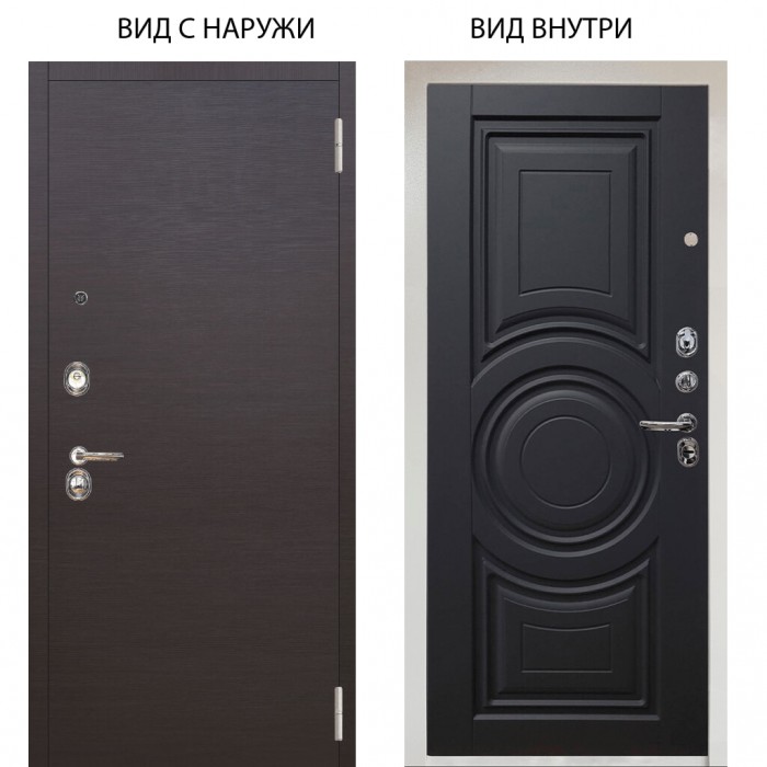 Люкс 3К / Элегант Венге горизонт / Могадиш Черный софт