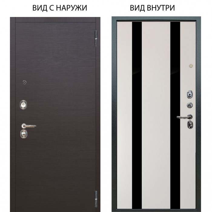 Люкс 3К / Элегант Венге горизонт / Дуэт Белое дерево вставки Кензо